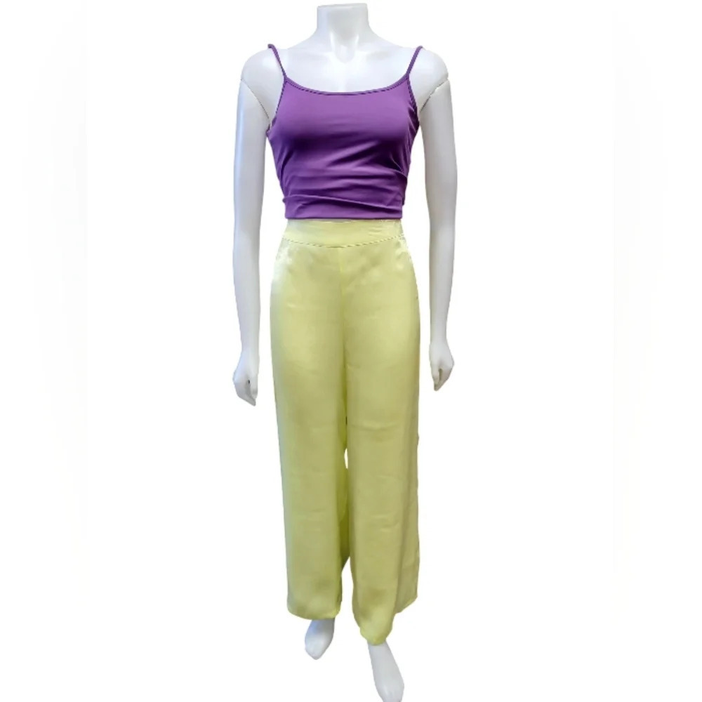 House Of Harlow NWT Wide Leg Fully Lined Yellow Pants Size Medium